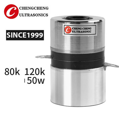 56mm 50w 80k และ 120k Double Frequency Ultrasonic Cleaning Transducer